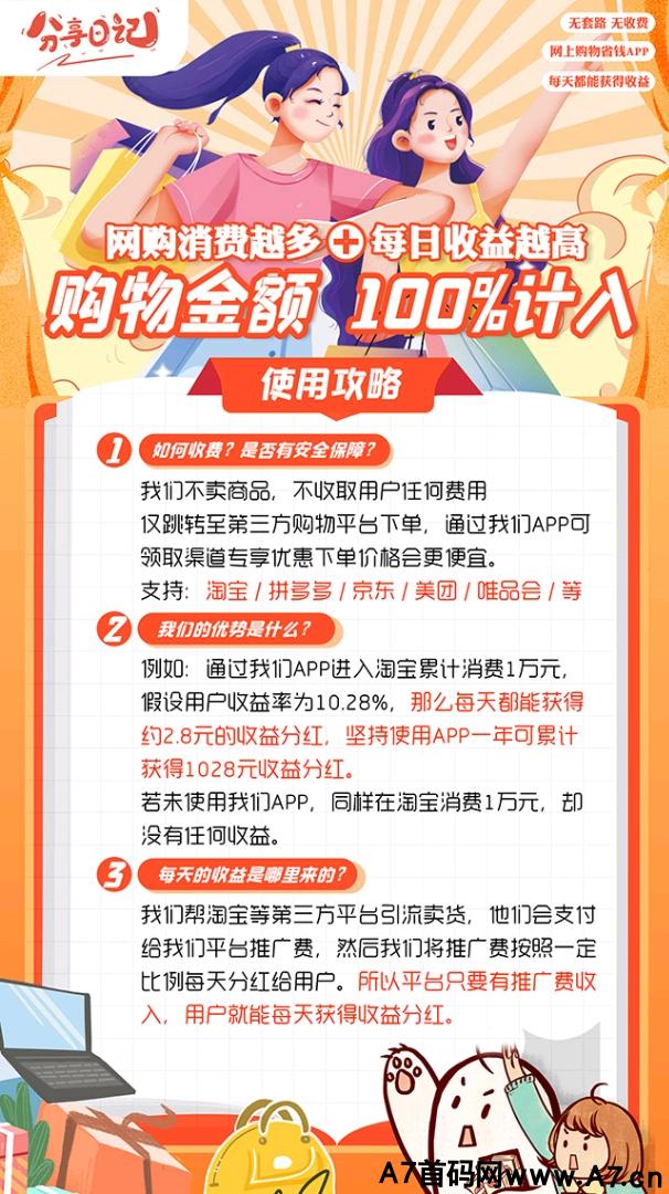 【分享日记】注册送100分h金，每天分h，提现无门槛秒到