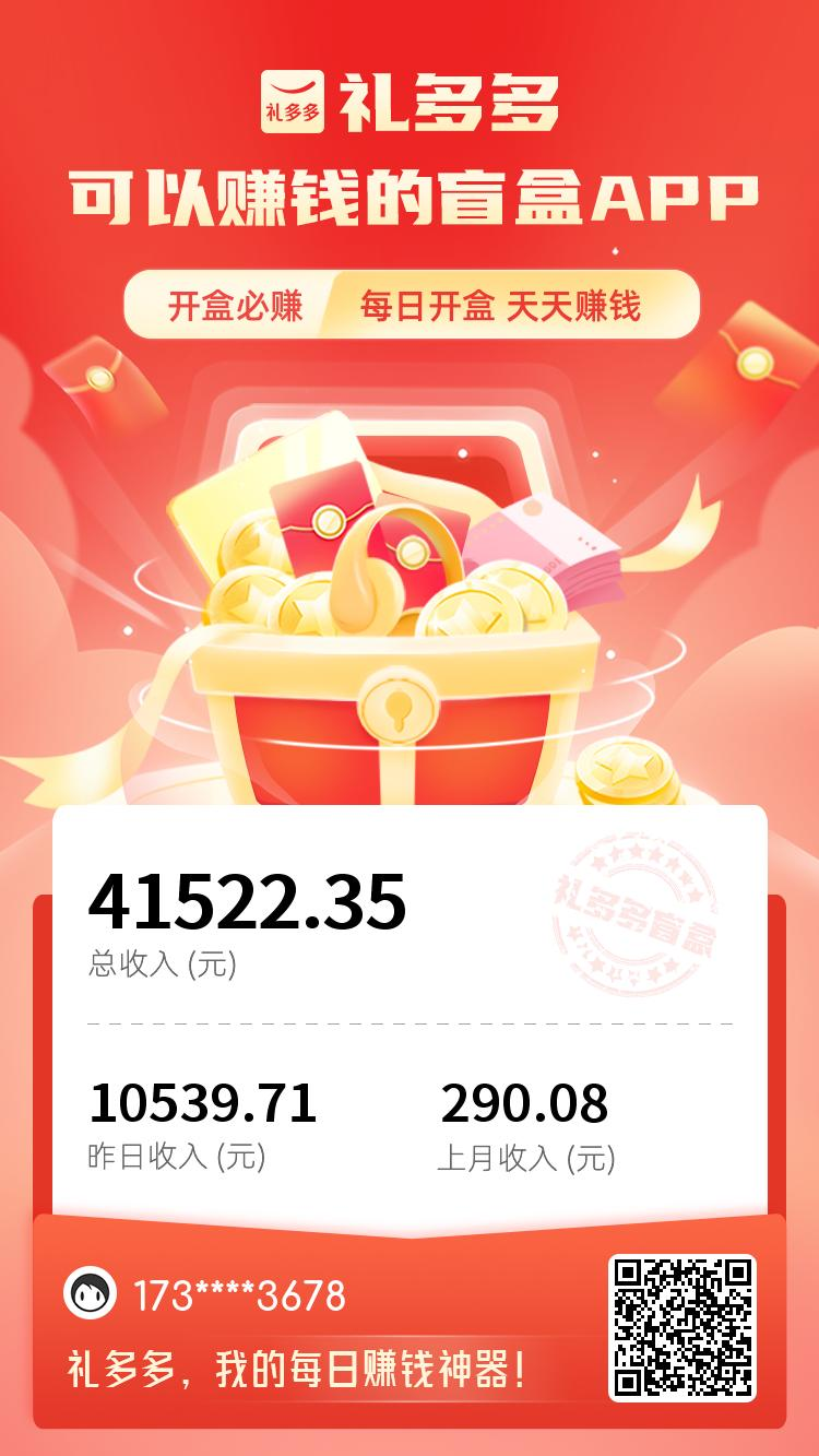 礼多多盲盒，注册送20，开盲盒包回收，对接全网，扶持到位