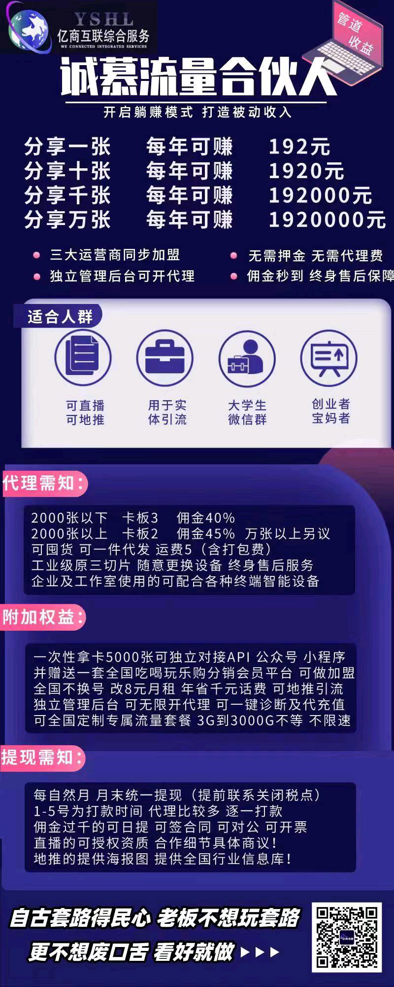 移动联通电信流量卡推广