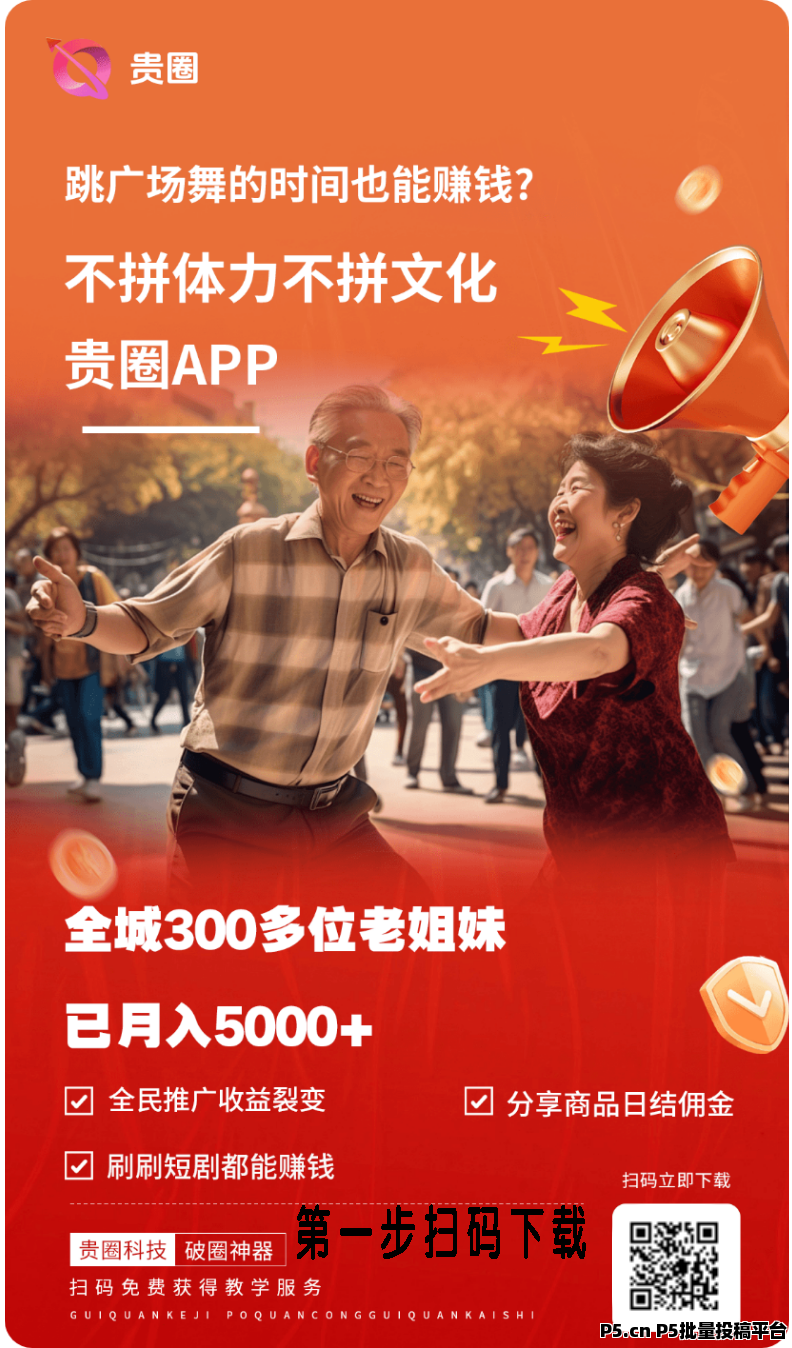 贵圈一个发图文，发视频，直播，签到都可以赚收益的平台