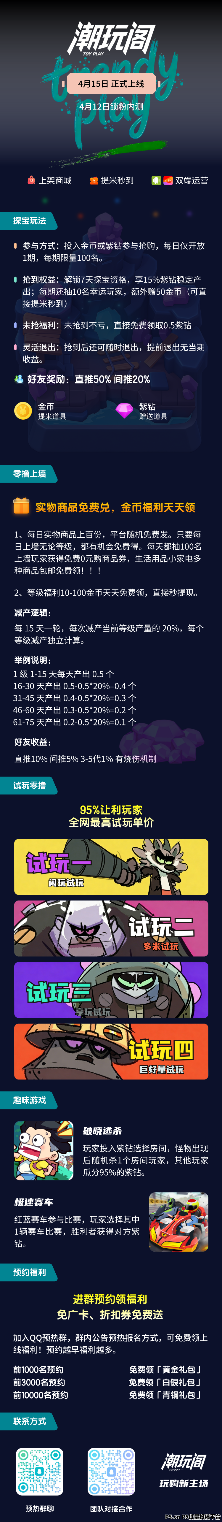 潮玩阁，零撸秒提，进群预约获得礼包福利