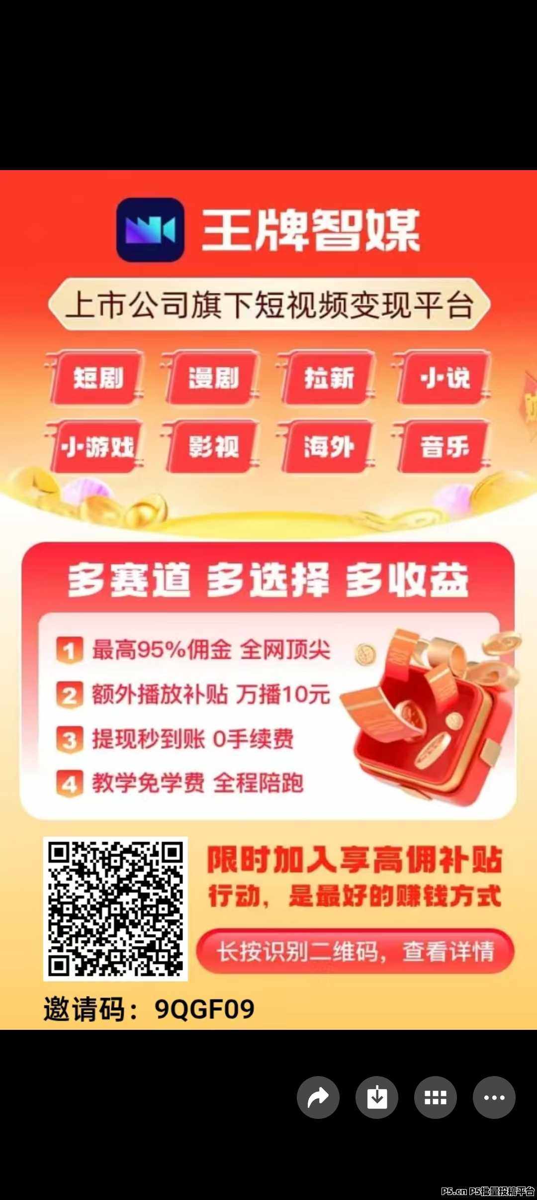 王牌智媒首码刚出，加入团长轻松赚米