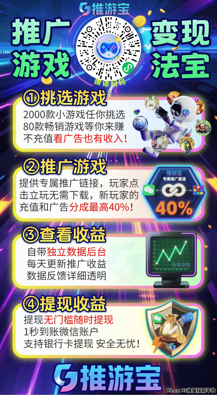 全新小游戏平台，微信登录