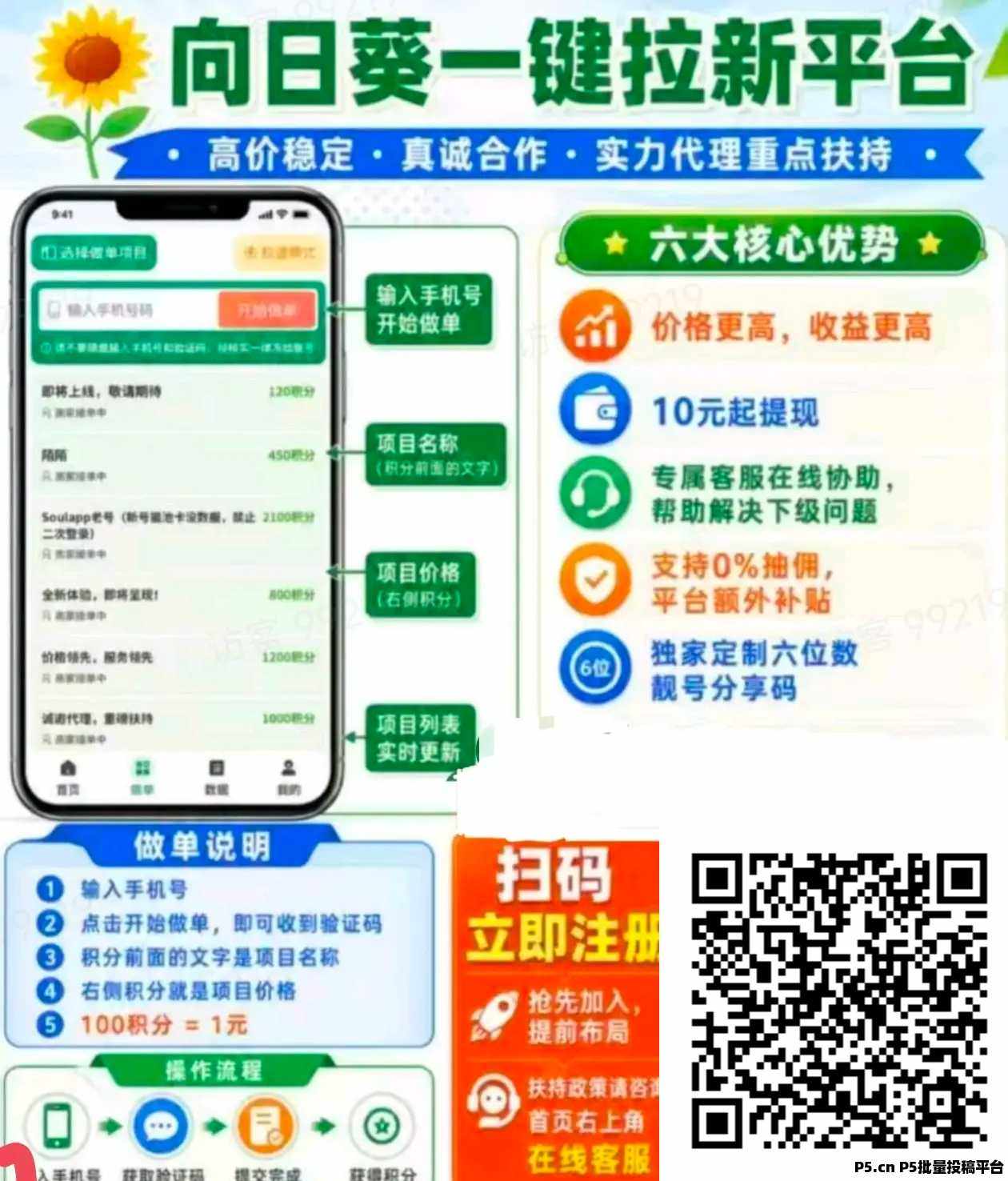 向日葵新用户一个号可撸奖励