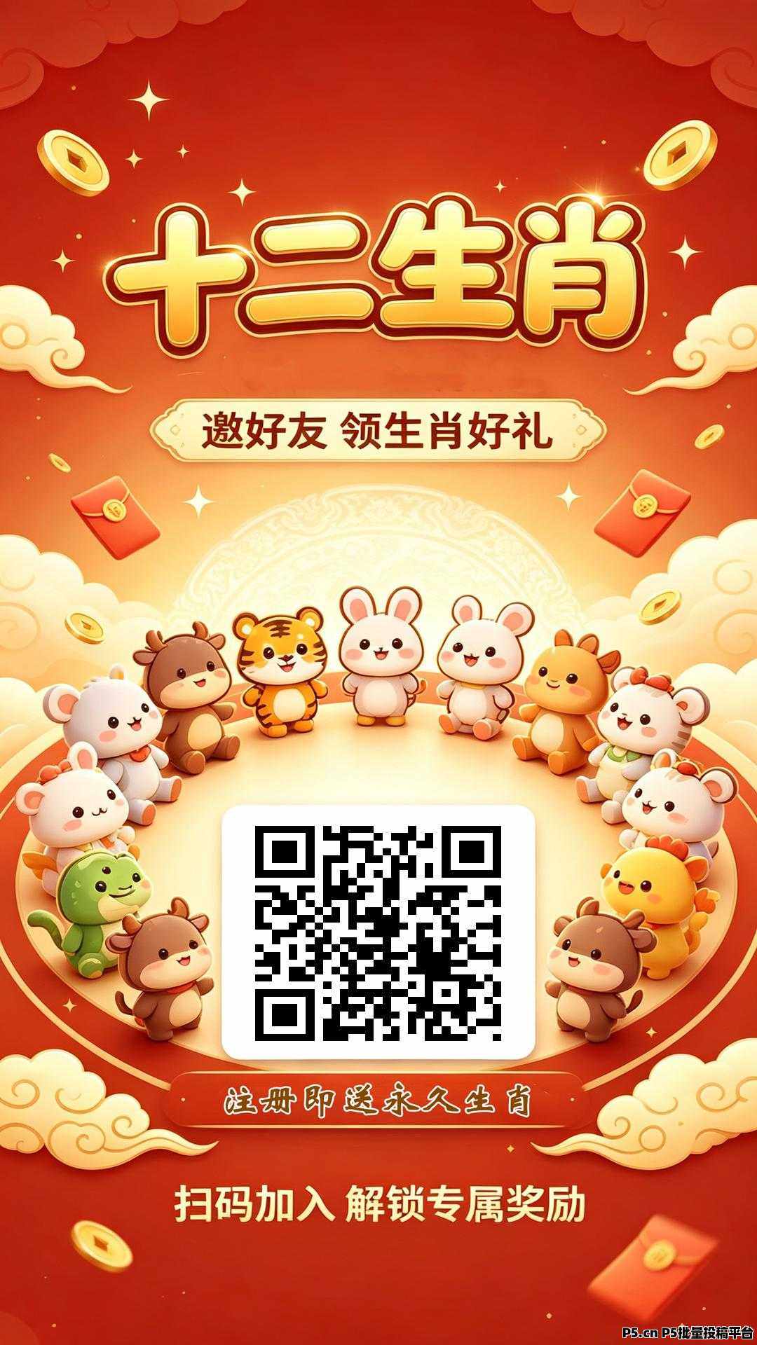 十二生肖，注册奖励生肖，新品上线