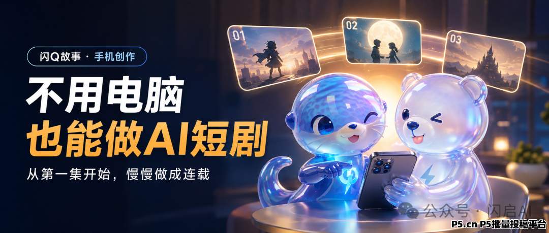 不用电脑做AI短剧，普通人也能用闪Q故事从一条连载开始测试变现